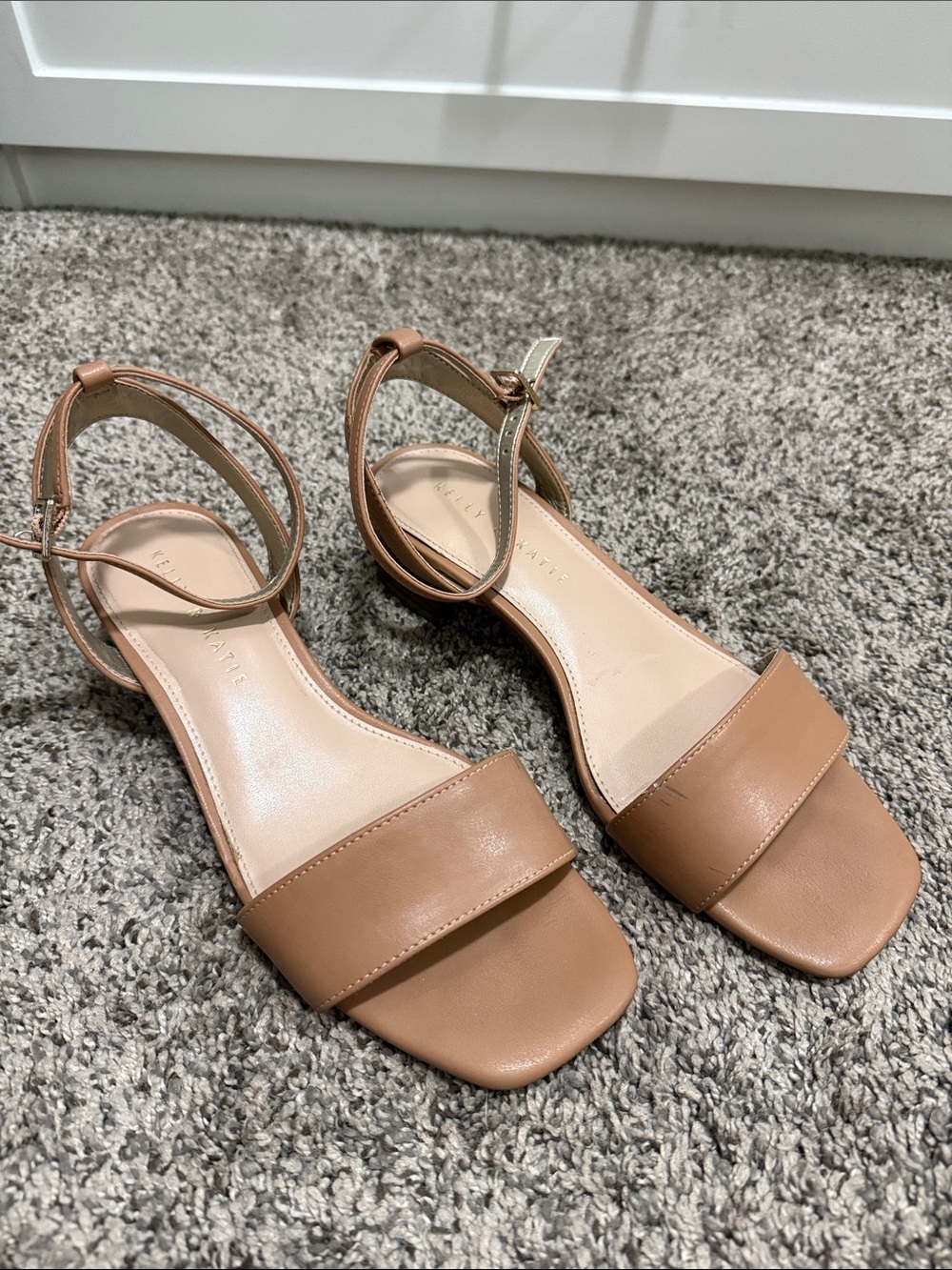 Kelly & Katie Neutral Tan Ankle-Strap Sandals